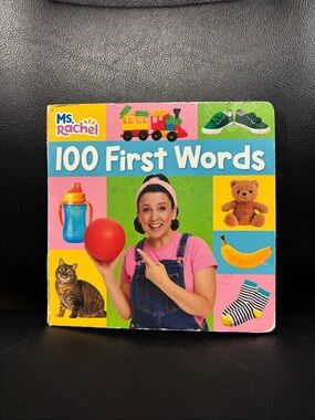 5/$25 Ms Rachel 100 First Words Board Book